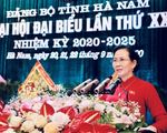 Bà Lê Thị Thủy tái cử chức Bí thư Tỉnh ủy Hà Nam