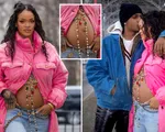 Rihanna hạnh phúc khoe bụng bầu