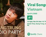 Dự án âm nhạc của diễn viên Quang Trung tại Studio Party đứng số 1 Viral Spotify Vietnam