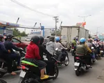 Ùn tắc giao thông cục bộ đường lên cầu Rạch Miễu, Tiền Giang