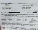 Đề thi tiếng Anh vào lớp 10 của Hà Nội năm 2024-2025