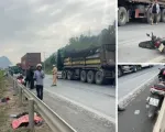 Tai nạn liên hoàn trên Quốc lộ 1A giữa xe đầu kéo và 3 xe mô tô khiến 1 người tử vong