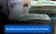 Năm 2024 có khoảng 16 tỷ USD kiều hối đổ về Việt Nam