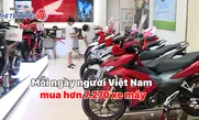 Mỗi ngày người Việt Nam mua hơn 7.270 xe máy