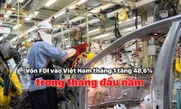 Vốn FDI vào Việt Nam tháng 1 tăng 48,6%