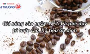 Giá nông sản ngày 17/2: Cà phê duy trì mức cao, hồ tiêu ổn định