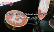 Bitcoin chiếm 1/3 danh mục đầu tư crypto năm 2025