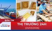 Bản tin Thị trường 24h ngày 20/03/2026