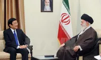 President Truong Tan Sang meets Iranian parliamentary Speaker