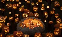 Art comes to life along Halloween pumpkin path