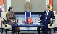 President meets Cambodia-Vietnam Friendship Association Chairwoman