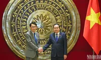 Top legislator hosts member of Japan's House of Representatives