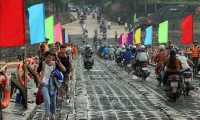 Pontoon bridge opened to traffic after Typhoon Yagi