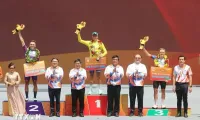 Mikhail Fokin wins yellow jersey at 2025 national HTV cycling cup
