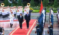 Vietnamese President hosts welcome ceremony for Lithuanian counterpart