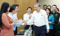 Party chief meets with voters in Hanoi