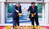 Party leader attends ground-breaking ceremony for Cambodia-Viet Nam Friendship School in Phnom Penh