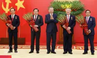 Party chief presents elite honours to incumbent, former leaders