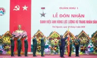 Party, State leader asks Military Region 1 to position itself as comprehensively strong force