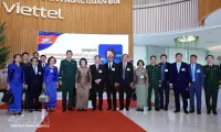 President of Cambodian National Assembly visits Viettel Group