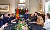 Top Vietnamese leader meets with New Zealand Governor-General in Auckland