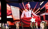 Political-artistic programme highlights value of independence, aspirations for development