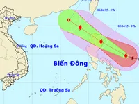 Bão Maysak tiếp tục di chuyển đến phía Đông Bắc Biển Đông