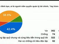 Hơn 800 người tham gia khảo sát 'Ai là người quản lý chi tiêu trong gia đình?'