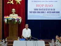 Họp báo sự cố thủy điện Sông Bung 2: Nước lũ làm bục cửa van số 2 của hầm dẫn dòng