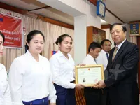 Khai giảng lớp học tiếng Việt khóa mới tại Bộ An ninh Lào