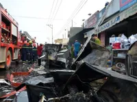 Fire guts appliance store