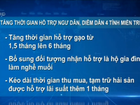 Tăng thời gian hỗ trợ ngư dân, diêm dân 4 tỉnh miền Trung