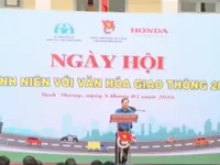 Hàng ngàn thanh niên tham gia ngày hội văn hóa giao thông