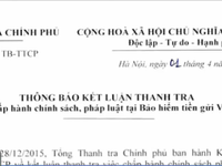 Phát hiện hàng loạt sai phạm tại Bảo hiểm tiền gửi Việt Nam