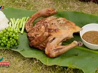 Thưởng thức đặc sản g&agrave; nướng tr&ecirc;n đất nước L&agrave;o