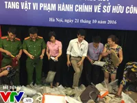 Hà Nội: Tiêu hủy hàng trăm túi xách, đồng hồ giả hàng hiệu