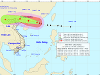 Bão số 6 di chuyển nhanh, đi vào đất liền Trung Quốc