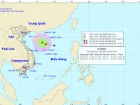 Áp thấp nhiệt đới cách quần đảo Hoàng Sa 130 km