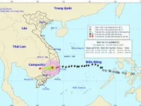 Tâm bão số 12 đã ở trên khu vực Nam Tây Nguyên