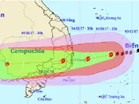 Bão số 12 tiếp tục di chuyển sang khu vực Tây Nguyên