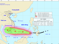 Bão Tembin mạnh thêm, di chuyển nhanh hướng về Biển Đông