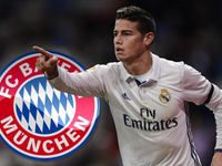 Chuyển nhượng bóng đá quốc tế ngày 11/7/2017: James Rodriguez đầu quân cho Bayern Munich