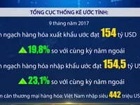 Việt Nam xuất siêu 328 triệu USD trong 9 tháng đầu năm