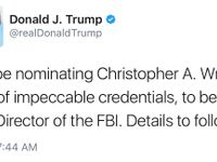 Ông Donal Trump đề cử Giám đốc FBI qua Twitter