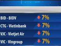 Thị trường chứng khoán Việt Nam tiếp tục giảm