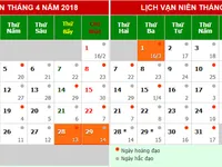 Lịch nghỉ lễ Giỗ Tổ Hùng Vương và dịp 30/4 - 1/5