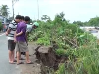 An Giang: Tiếp tục xảy ra sạt lở gây nguy hiểm