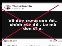 Thanh Hóa bác bỏ thông tin vỡ đập thủy điện Trung Sơn