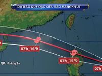 Trưa 15/9, siêu bão Mangkhut sẽ vào Biển Đông