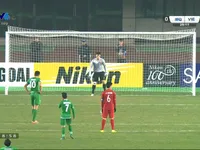 VIDEO: Aymen Hussein ghi bàn trên chấm 11m vào lưới U23 Việt Nam, gỡ hoà cho U23 Iraq